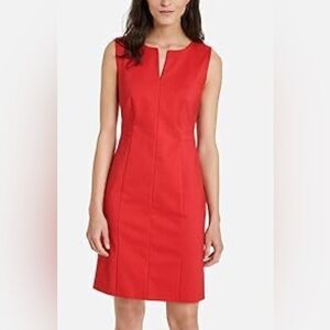 Wool V-Neck Miidi Sheath Dress from Oui Moments